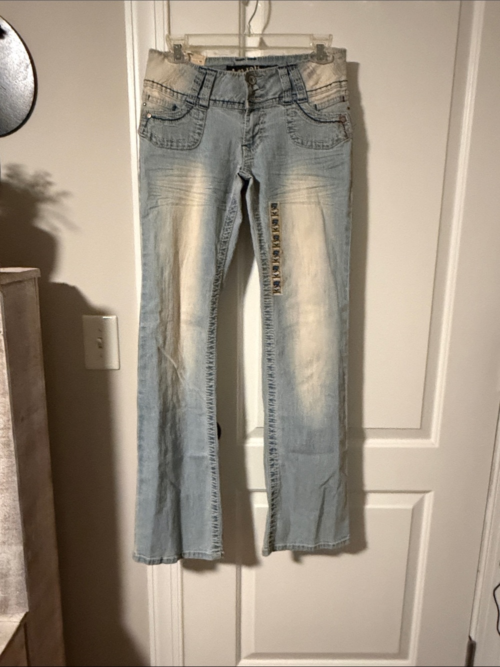 Light Wash Women's Jeans - Comfortable Stretch Denim by Angels Jeans ..size 7